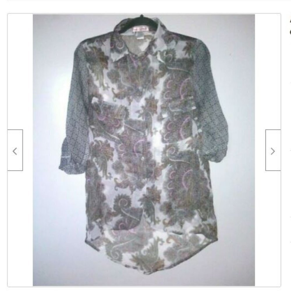 Anthropologie Band Of Gypsies tunic top Paisley S